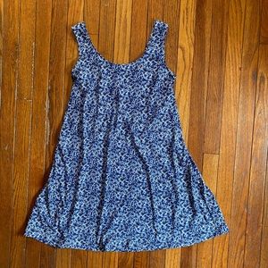 MANGO Basics Blue Floral Dress